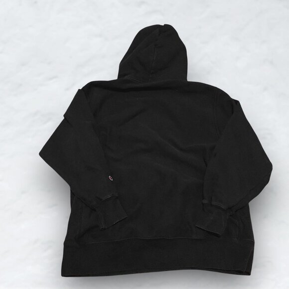 CHAMPION Reverse Weave Heavyweight Script Black Hoodie - Picture 2 of 3